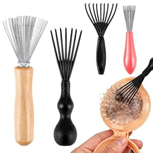 4 Pcs Hair Brush Cleaner Tool Set, Hairbrush Cleaning Claws Rake Design Brush Cleaner Comb Cleaning Brush Remover Mini Hair Instrument for Removing Hairs Dust Dirt Lint Home Salon