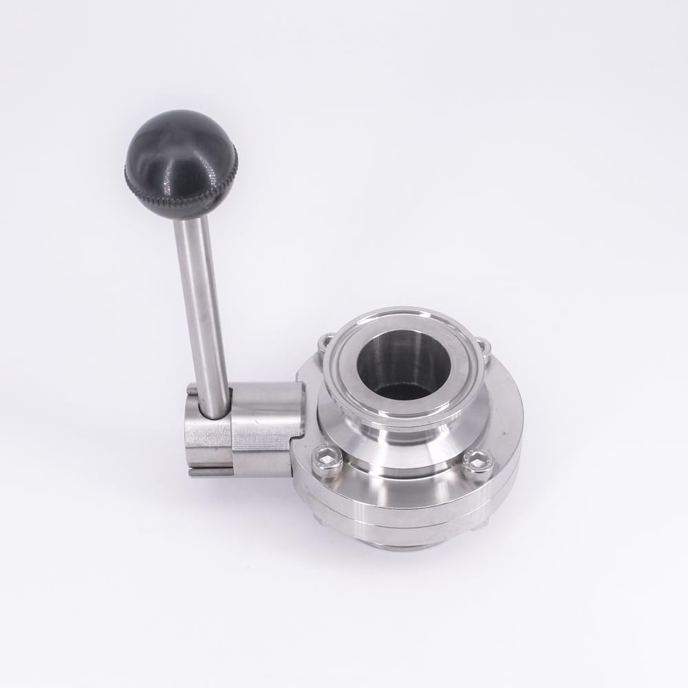 Fit 19mm-108mm Pipe OD x 1.5" 2" 3" 4" Tri Clamp Sanitary Butterfly Flow Control Valve SUS 304 316L Stainless Beer Brewing Home