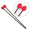 Mr.Power Marimba Mallets Wood Handle Yarn Head with Maple Handle, Bass Percussion instruments Sticks (Medium Hard Yarn Head, Red) #4