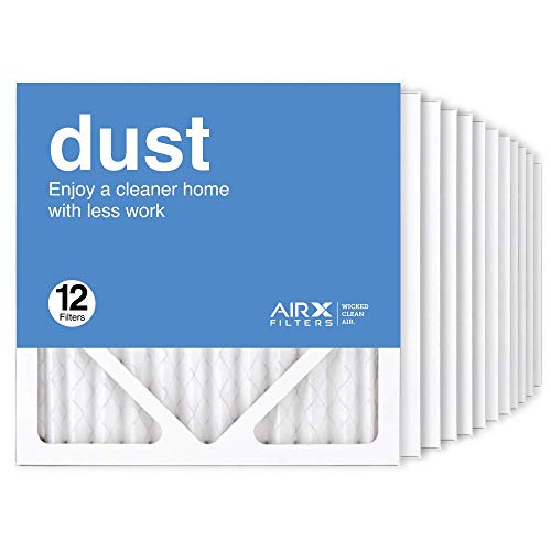 AIRX FILTERS WICKED CLEAN AIR. 12x12x1 Air Filter MERV 8 Pleated HVAC AC Furnace Air Filter, Dust 12-Pack, Made in the USA