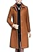 Jenkoon Trench da donna, in lana, lungo, spesso, invernale, cappotto, Caramello, Medium