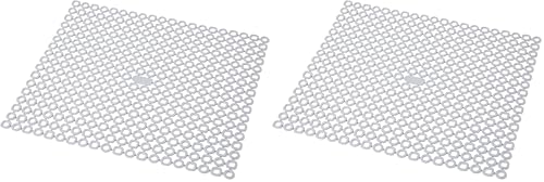 CURVER Tapis d'évier Découpable - 2x (33,5x39,7x0,5 cm) - Gris Uni - Silicone - Lavage à la main...