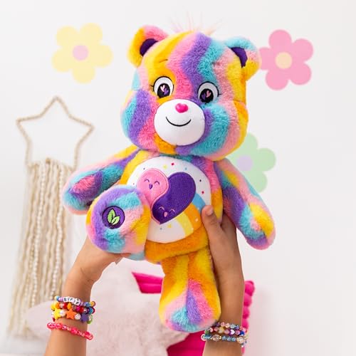 Care Bears 22658 14 Inch Friends Forever Bear Plushie - Tie-Dye Multicolored Made From Recycled Materials! Soft And Huggable! – Good thumb #3