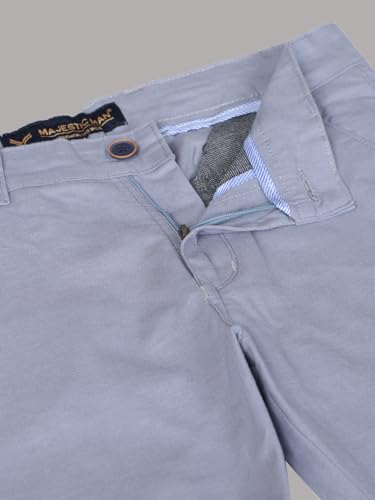 Image of Majestic Man Premium Cotton Slub Slim Fit Comfortable Solid Stylish Trousers