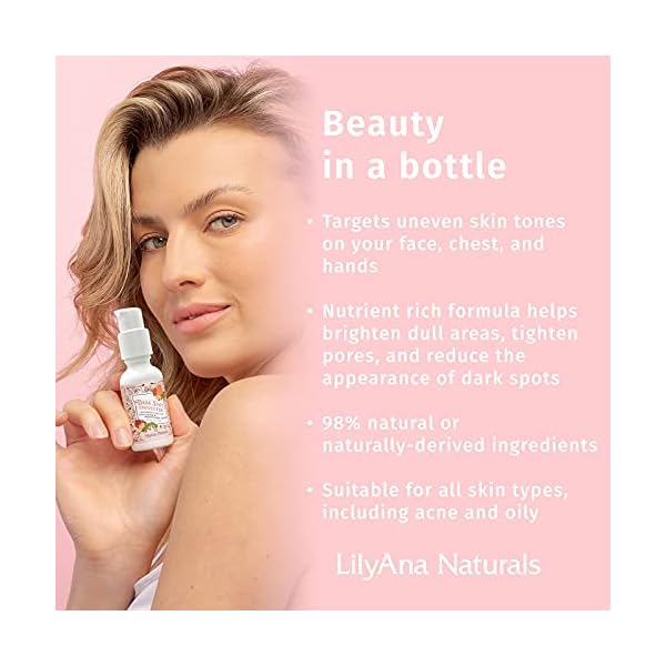 Dark-Spot-Corrector-by-LilyAna-Naturals-Dark-Spot-Remover-for-Face-with-Niacinamide-and-Kojic-Acid-Brighten-and-Reduce-Dark-Spots-1oz-1-Pack LilyAna Naturals Dark Spot Corrector - Dark Spot Remover for Face - Brightening Face Serum for Women and Men - Niacinamide and Licorice Root -1oz