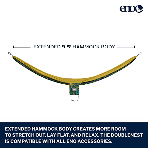 Image of ENO, Eagles Nest Outfitters DoubleNest Lightweight Camping Hammock, 1 to 2 Person, Special Edition Colors, ATC