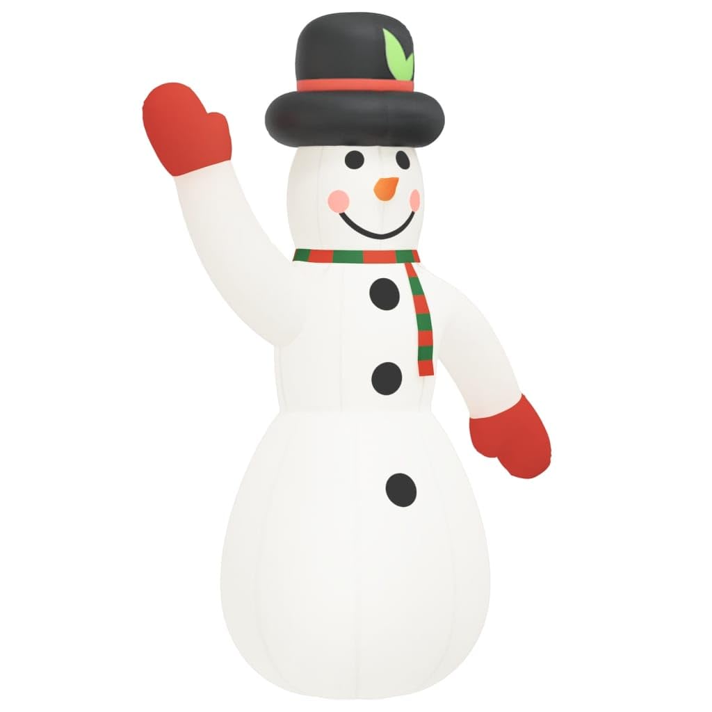 vidaXL Muñeco de Nieve Inflable de Navidad con LED 805 cm