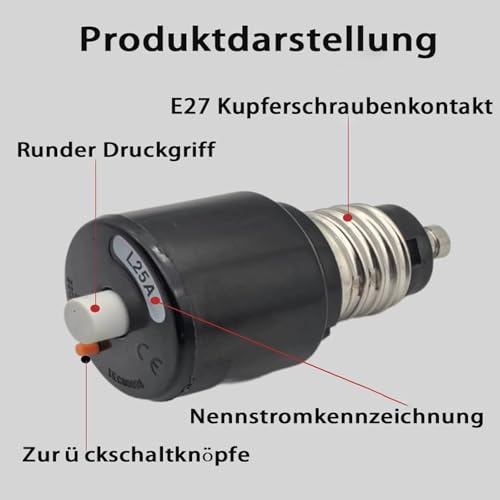 2 Stück Sicherungs Schraubautomat 16A (Sicherung für alte Elektroverteilung), Gewinde E27, L-Charakteristik, 230/400~240/415 (16A)