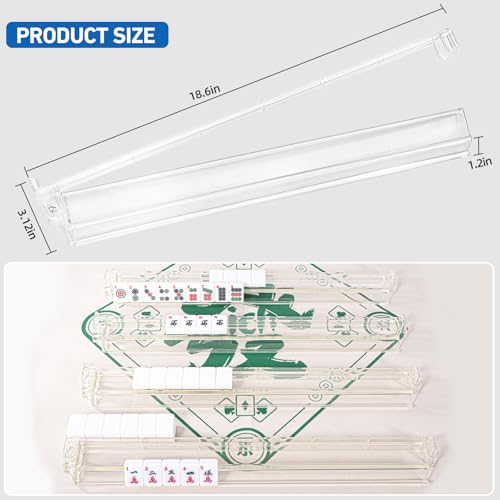 Set de 4 Soportes para Fichas de Mahjong con Empujadores Giratorios miniatura 2