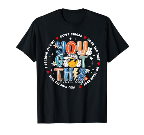 Rock The Test You Got This Smile Face Teacher Boy Girl Kids T-Shirt