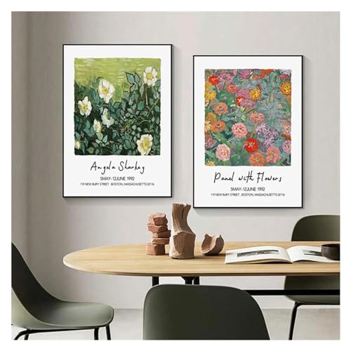 Peinture d'impression sur toile florale haut de gamme pour bureau chic - 3
