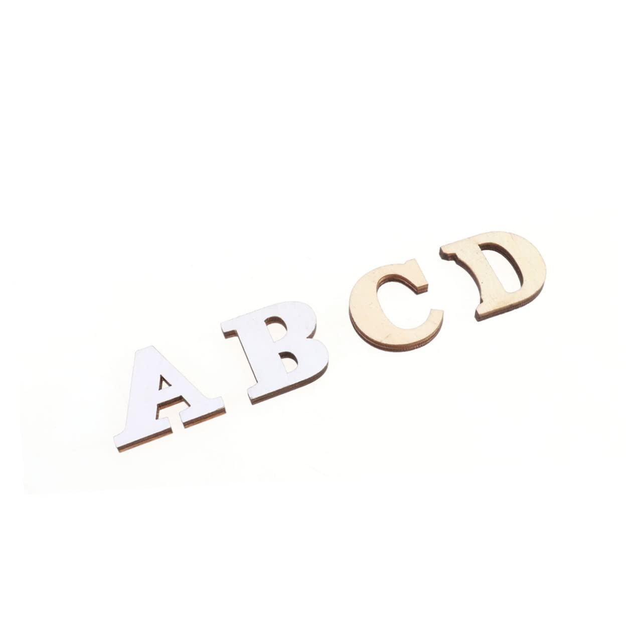 LALAFINA 26 Wooden Initials Home Decor Set DIY Letter Craft for Photography Wall Door Decoration Quick Stick Self-Paste Letters