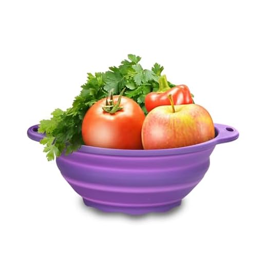 Jovilife Collapsible SiliconelSalad Bowl 64oz Camping Bowl Outdoor Hiking Travel Durable Bowl for Storage and Mixing Food-Grade Silicone Food Storage Container 1 Pack (Purple)
