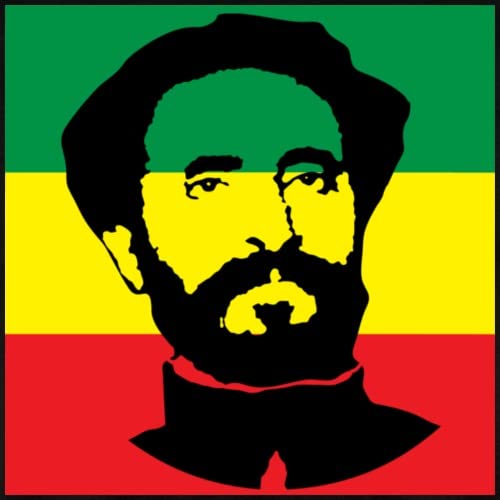 Spreadshirt Haile Selassie Colors Portrait Men's T-Shirt, M, Black #TOP1