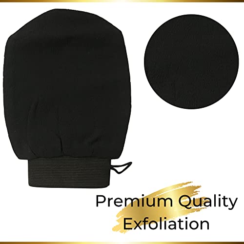 Reblx Premium Scrubbing Exfoliating Mitt - Hammam Morocco Ultra-Thin Exfoliating Mitt - Korean Exfoliating Glove - Removes Dead Skin & Impurities - Great For Spray Tan & Self-Tanning Prep & Removal #TOP1
