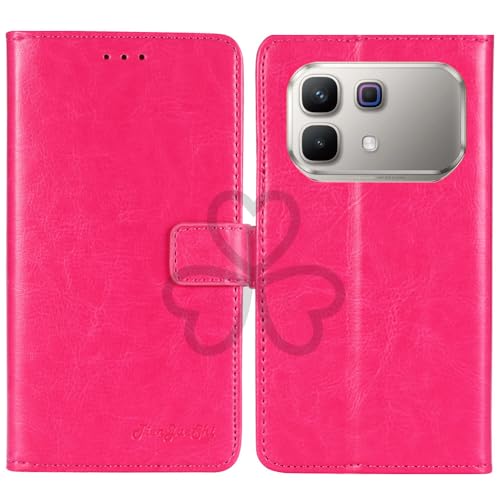 TienJueShi Rosa Book Stand Retro Flip Leather Protector Phone Wallet Gel Cover Etui TPU Silicone Case For Infinix Note 60 Pro X6