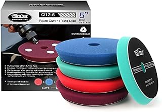 CAR'S GIFT 5" polishing Pads,for DA or Rotary polishing and Air Polisher,4 Grits from coarse to fine, Meet Your Different polishing Needs(4Items)