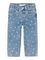 Name IT Mädchen Nmfbella Mom Shaped Jeans 3555-On Noos, Medium Blue Denim, 80 EU