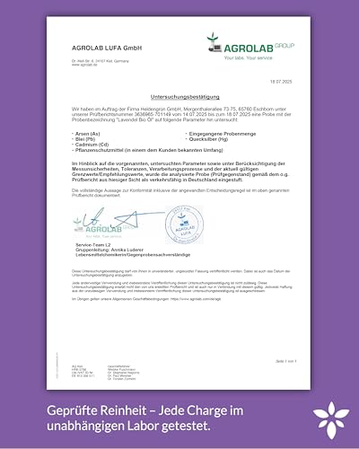 Heldengrün® BIO Lavendelöl [100% NATURREIN] Lavandula angustifolia - Echtes Lavendelöl: floral, frisch & voller Seele - Aromatherapie Lavendel - Ätherisches Öl
