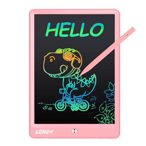 LCD Writing Tablet for Kids, 10 Inch Colorful Electronic Doodle Board, Educational Learning Kids Drawing Tablet Toys, Christmas Birthday Gift for 3 4 5 6 7 8 9 Year Old Girls Boy