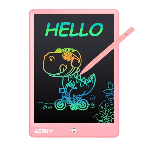 LCD Writing Tablet with Sleeve Case, LFragrant 10 Inch Electronic Graphics Drawing Pads, Drawing Board eWriter, Digital Handwriting Doodle Pad with Memory Lock for Kids Home School Office,Red