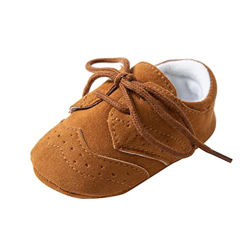 Enteer Baby Boys Shoes Lace Up Prewalker Sneakers First Walker Shoes Newborn Crib Shoes Dark Brown Us 3 #TOP8