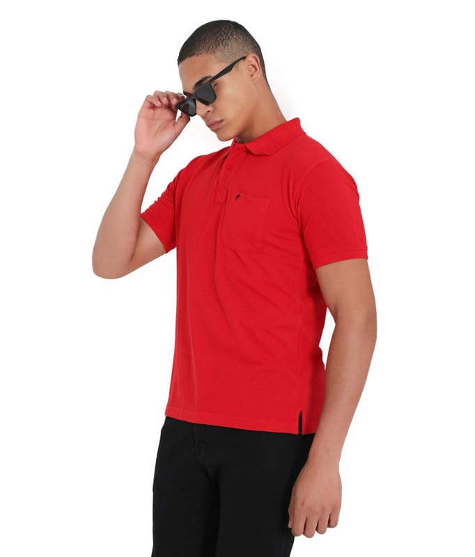 Image of VIP Cotton Rich Fabric Pique Knit Polo Collar T-Shirt Combo Set for Mens with Pockets