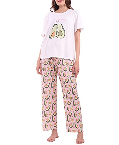 Diarylook Conjunto de pijama para mujer, con estampados lindos y suaves, cómodos para dormir, ropa de dormir Cover