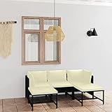 【Gartengarnitur 】Darüber hinaus kann der Fußhocker auch als Couchtisch dienen. Durch seine Leichtbauweise lässt sich dieses Garten-Lounge-Set auch einfach umstellen.