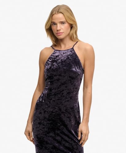 Robe mi longue en velours avec dos en dentelle femme Superdry - vue 6