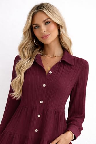 Image of TOPLOT Tops for Woman | Kurti Stylish with Shirt Design | Comfortable Western Top | Versatile Perfect for Casual & Everyday Fashion | Kurti for Woman | Korean Style (5247)