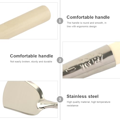 Feuerstellen-Ascheschaufel, Langstielige Feuerstellen-Schaufel, Pizza-Ofen-Reiniger mit Holzgriff, Kaminkelle Holzkohle-Grill-Ascheharke Gartenarbeit Kaminwerkzeug, für Haushalt Camping Küche