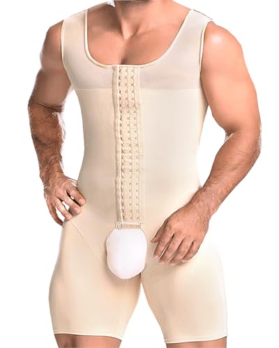 Imagen de DownLTL Fajas Hombre Body Shaper Mono Reductoras Shapewear Control de Abdomen y Piernas Compresión Cuerpo Moldeadora Pantalones