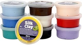 Silk Clay Basic I , Assorted Colours , 10 x 40 g