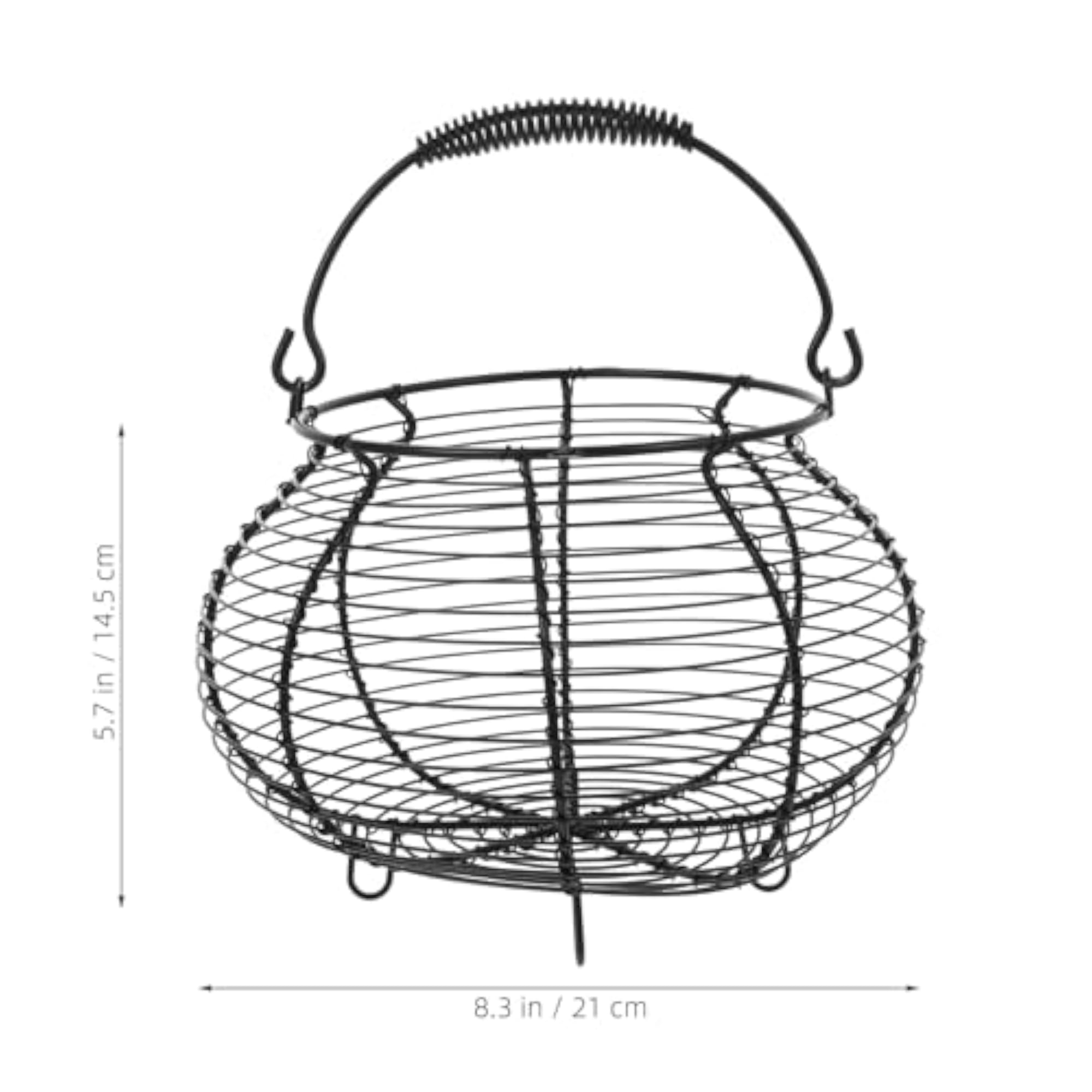Black Iron Wire Basket for Kitchen Storage
