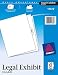 Avery Premium Collated Legal Exhibit Divider Set, Avery Style, 26-50 and Table of Contents, Side Tab, 8.5 x 11 Inches, 1 Set (11372), White