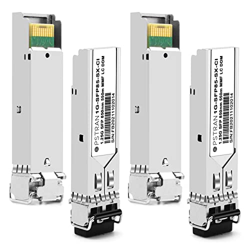 Image of 1000BASE-SX SFP Optical Transceiver Module Compatible with Cisco GLC-SX-MMD GLC-SX-MM SFP-GE-S GLC-SX-MM-RGD 850nm 550m DDM Duplex LC MMF 4pcs /Pack