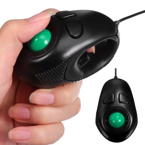 Ratón trackball portátil para evitar dolor de muñeca en el escritorio con cable USB