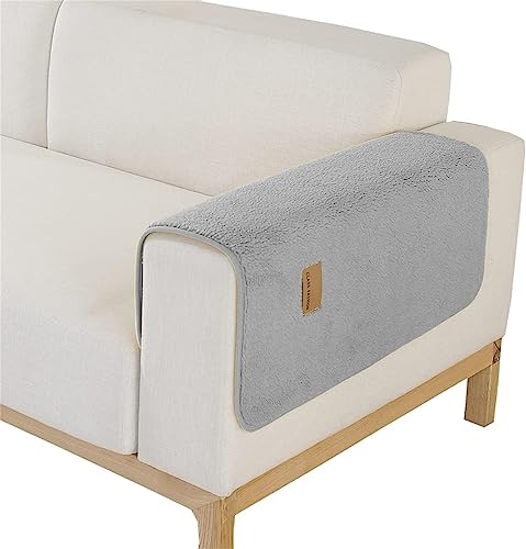 LINGKY Samt Sofabezug 1 2 3 4 Sitzer, L Form Sofaüberwurfe, Ecksofa Sofa überzug Pets Dog Couch überzug Anti-rutsch Sofaschutz, Ultra Weicher Sofaschoner (Grau, 70x70cm/Quadrat)