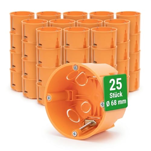 Elektro Butler Lot de 25 boîtes encastrées pour cloison sèche et placoplâtre - 68 mm de...