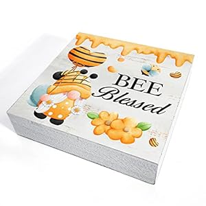 Bee Blessed Wood Box Sign Home Decor Rustic Bee Gnome Spring Summer Wooden Box Sign Block Plaque for Wall Tabletop Desk Home Decoration Bee Blessed Wood Box Sign Home Decor Rustic Bee Gnome Spring Summer Wooden Box Sign Block Plaque for Wall Tabletop Desk Home Decoration