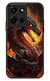 RWUTYTIUL for Motorola Moto G 5G 2025 Case for Women Men, Full Body Fit Ultra Thin Flexible Soft TPU Shockproof Protective Phone Case for Moto G 5G 2025, Dragon