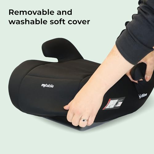 My Babiie MBCSB10 Booster Car Seat - Lightweight at 1kg, Approx. 6-12 Years (125-150cm, 22-36kg), R129, i-Size Backless Child Car Seat, Group 3, Compact, Portable, Ideal for Travel - Black - Image 5