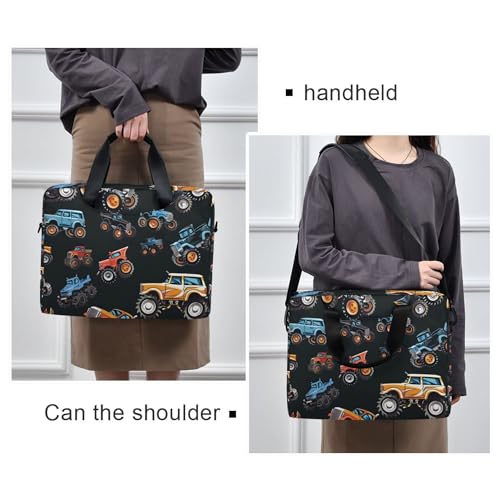 Bolso para portátil ALAZA Monster Truck Cartoon, 13-15.6 pulg miniatura 2