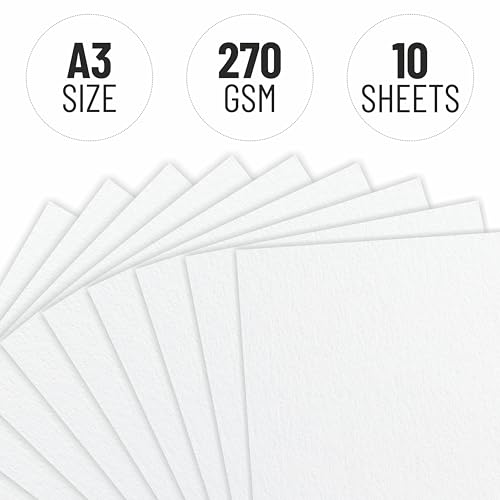 Image of Anupam SketchO Pro Sketching & Drawing Paper A3 | 10 Sheet 20 Pages | 270 GSM Sheet for Pencil, Charcoal, Graphite, redchalk Pastel, Chalk, Oil Pastel & Wax Crayon for Artist's & Amateurs (Set of 2)