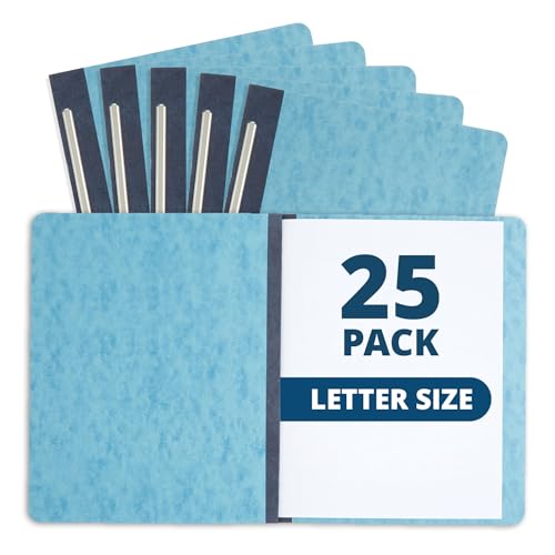 25 Blue Summit Supplies Pressboard Report Cover Light Blue Business Report Covers Pressboard Binder 8.5x11 Letter Size Report Binder 25 Pack 3 Capacity