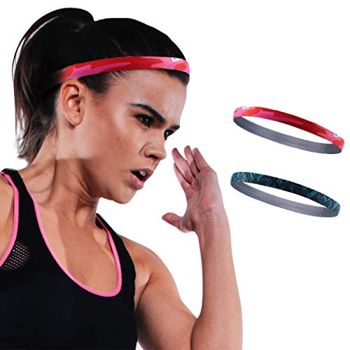 Gemily Yoga Headband Criss Cross Headband Running Head Wrap Head Scarf Hair Band Elastic Hair Accessory Boho Headpiece for Women (printing3)