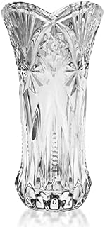 Kurtzy Clear Crystal Glass Vase - 29cm / 11.41 inches - Modern Decorative Melodia Cylinder Glass Flower Vase Set For Home Centrepieces and Office Decor