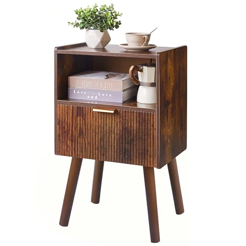 Aibiju Bedside Table, Modern Bedside Cabinet with Storage Drawer,...