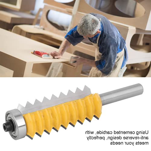 Jeu d'embouts pour fraise, fraise à bois 8 points, rail, fraise à épicéa, réversible, colle à doigts, fraise pour le travail du bois (8 x 55 lames à dents multiples)